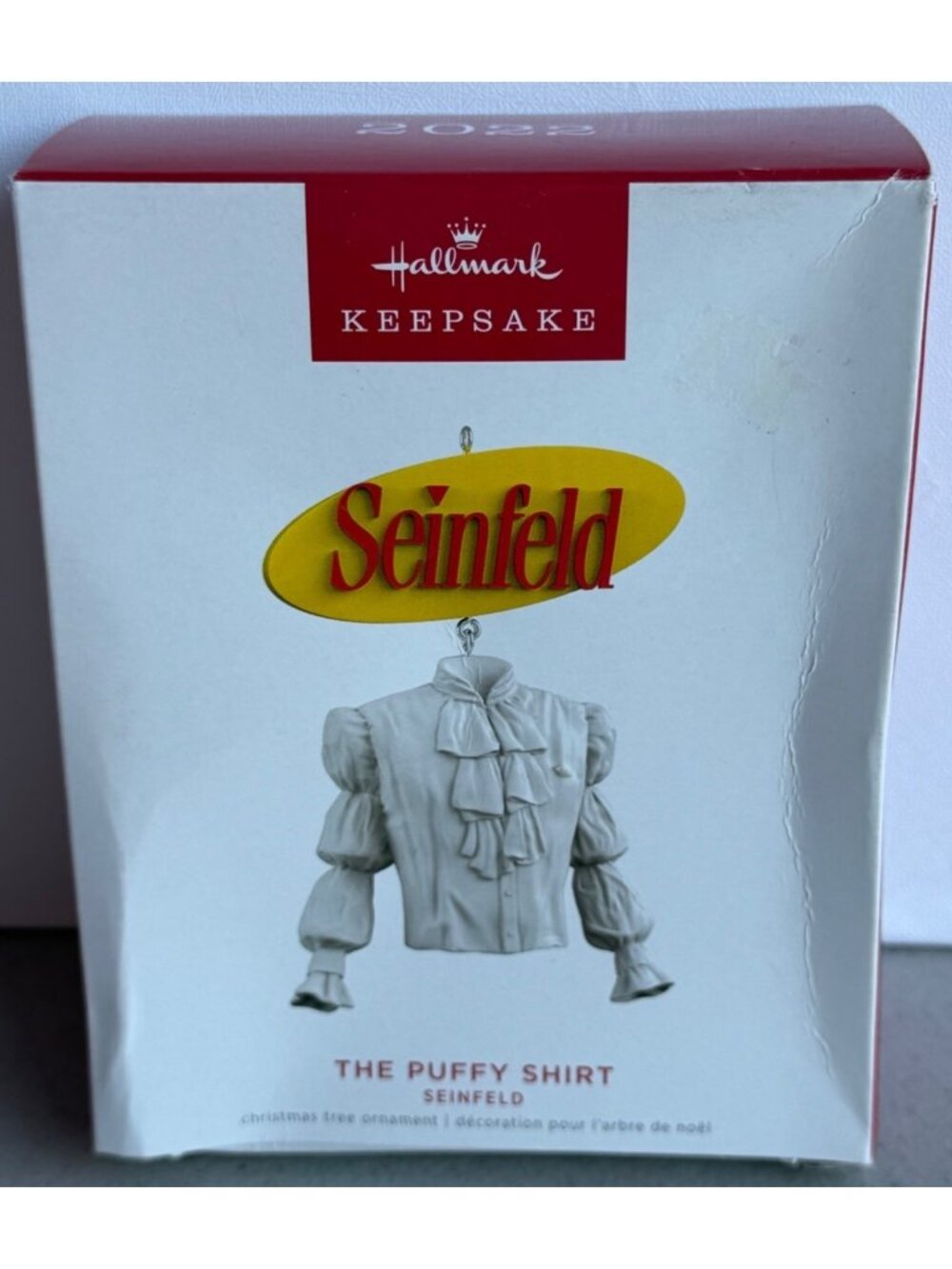 2022 Hallmark Keepsake Seinfeld "The Puffy Shirt" Ornament w/Red & Yellow Logo